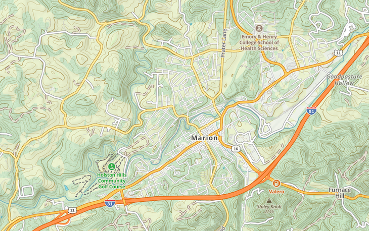 marion, virginia trail town